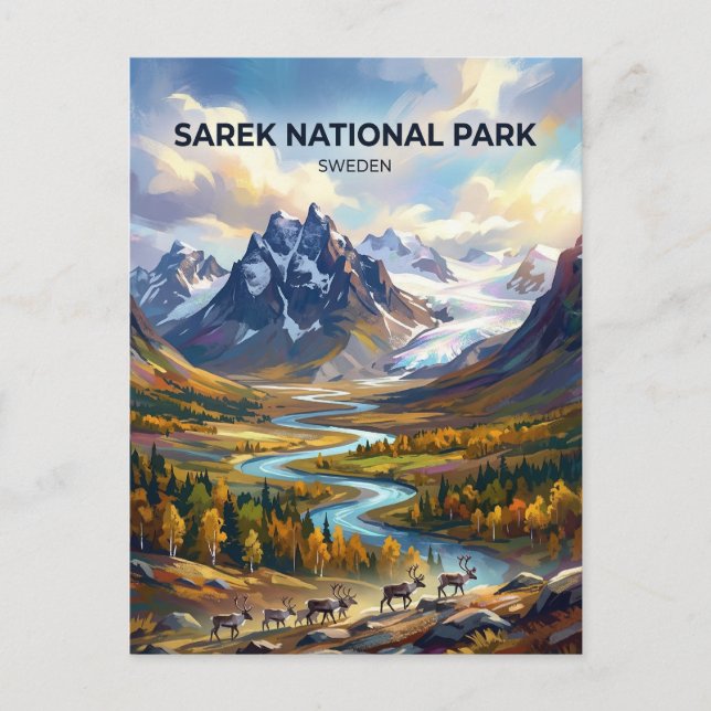 Sarek National Park Sweden Postcard (Front)