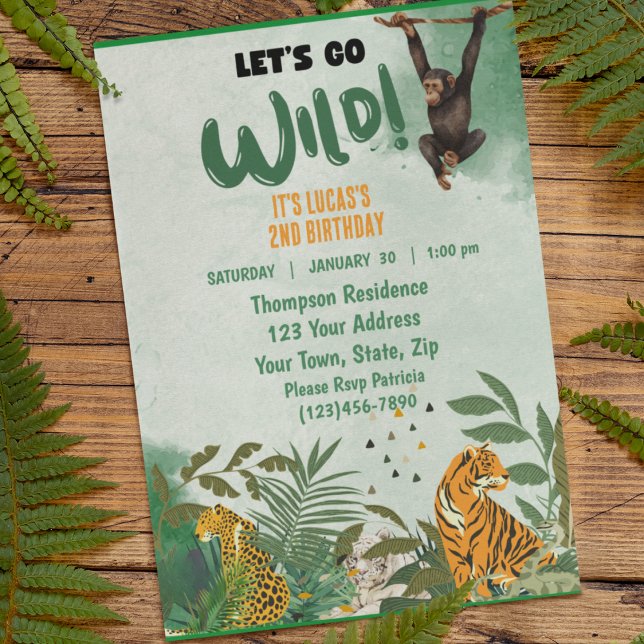 Sarfari Jungle Animals Birthday  Party  Invitation (Creator Uploaded)