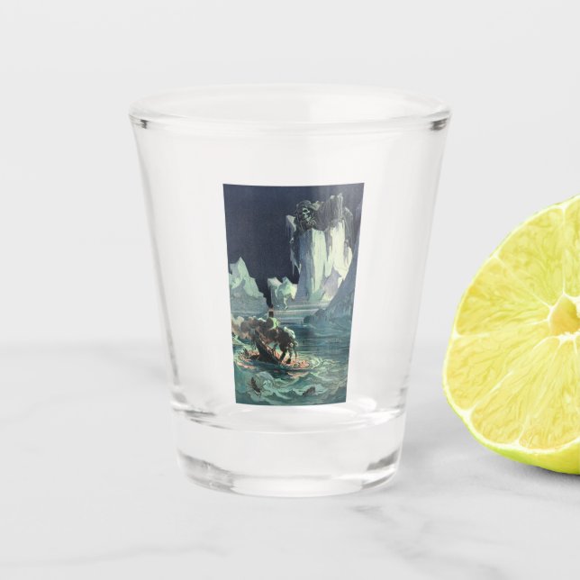 Sargasso Sea Grim Reaper & Sinking of Titanic Shot Glass (Front)