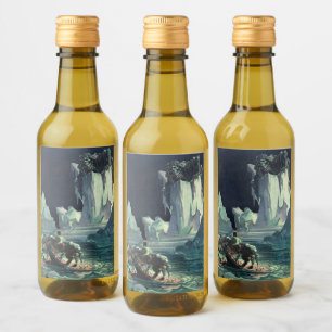 Sargasso Sea Grim Reaper & Sinking of Titanic Wine Label