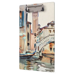 Sargent - A Bridge and a Campanile, Venice, Clipboard