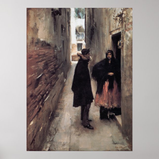 Sargent - A Street In Venice 1882 Poster (Front)