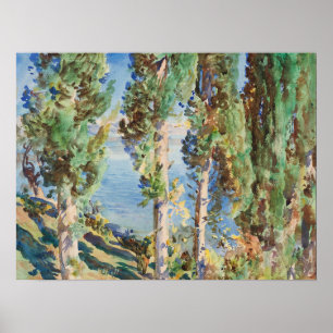 Sargent - Cypresses Poster