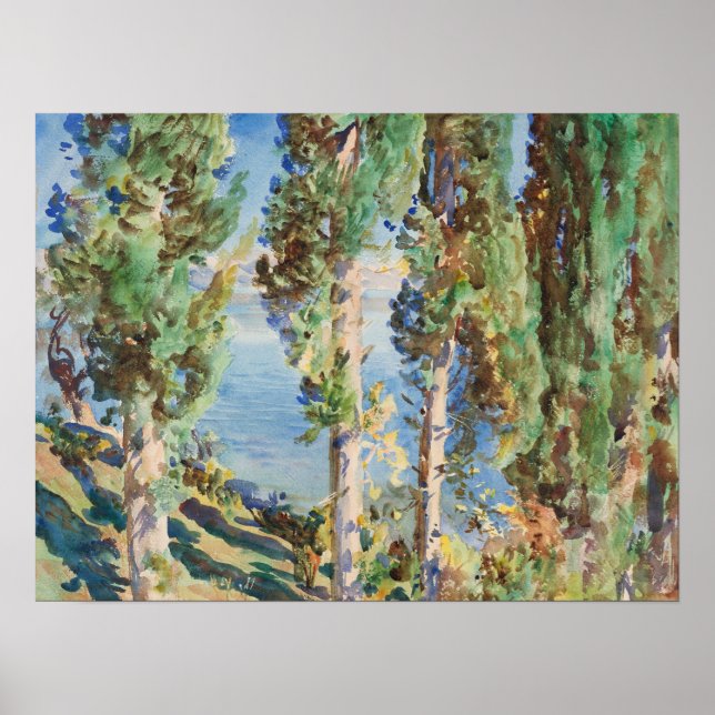 Sargent - Cypresses Poster (Front)
