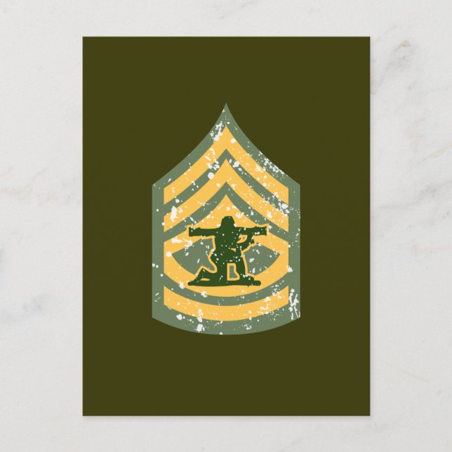 Sargent First Class - Military Patch Postcard (Front)
