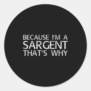 Sargent Gift Funny Surname Family Tree Birthday Re Classic Round Sticker