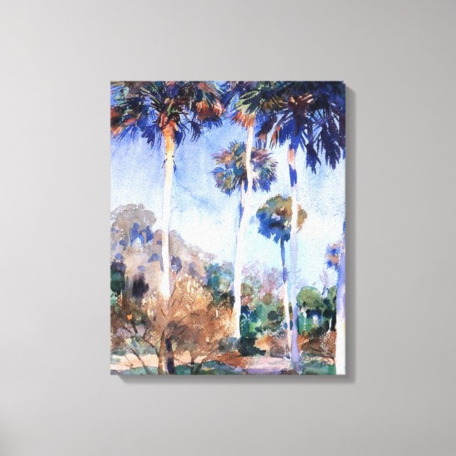 Sargent - Palms, a John Singer Sargent painting Canvas Print (Front)