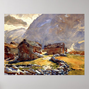 Sargent - Simplon Pass Chalets 1911 Poster