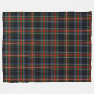 Sargent / Stewart Black Tartan Fleece Blanket