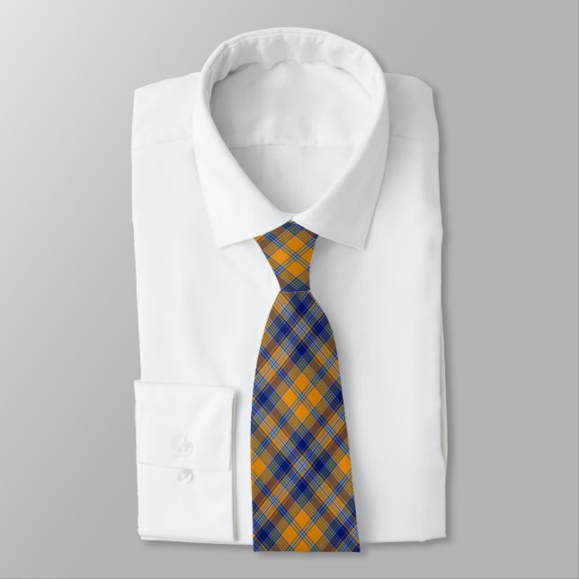 Sargent Tartan The Orange & The Blue Tie (Tied)