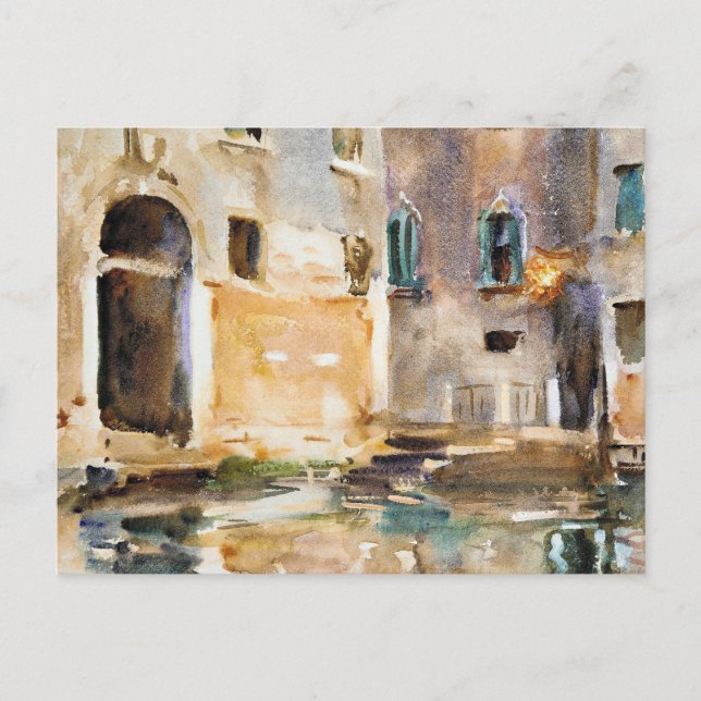 Sargent - Venice, fine art painting, Postcard (Front)