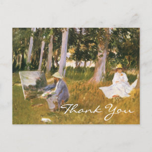 Sargent's Claude Monet Painting Postcard