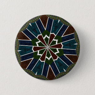 Sari Inspired Design with Intricate Details 6 Cm Round Badge