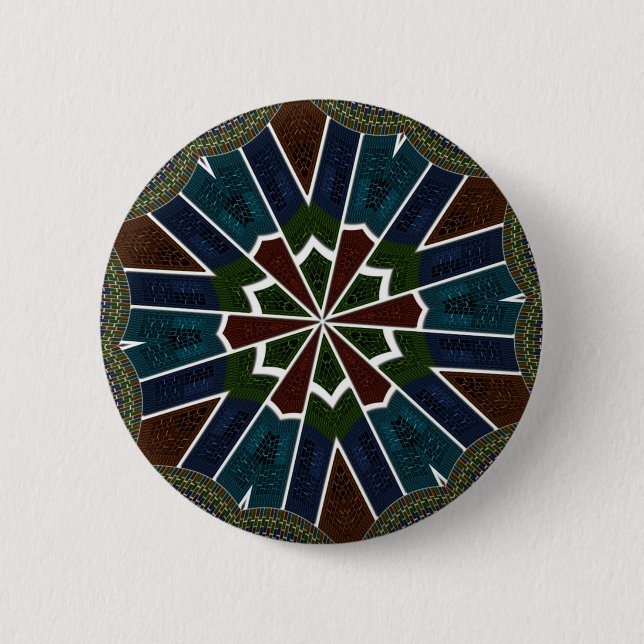 Sari Inspired Design with Intricate Details 6 Cm Round Badge (Front)