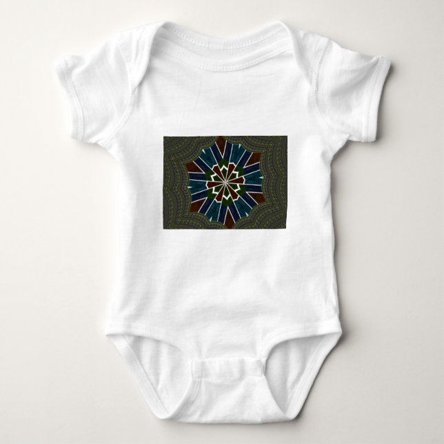 Sari Inspired Design with Intricate Details Baby Bodysuit (Front)