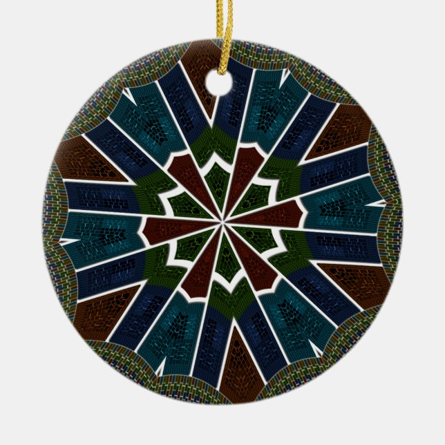 Sari Inspired Design with Intricate Details Ceramic Tree Decoration (Front)