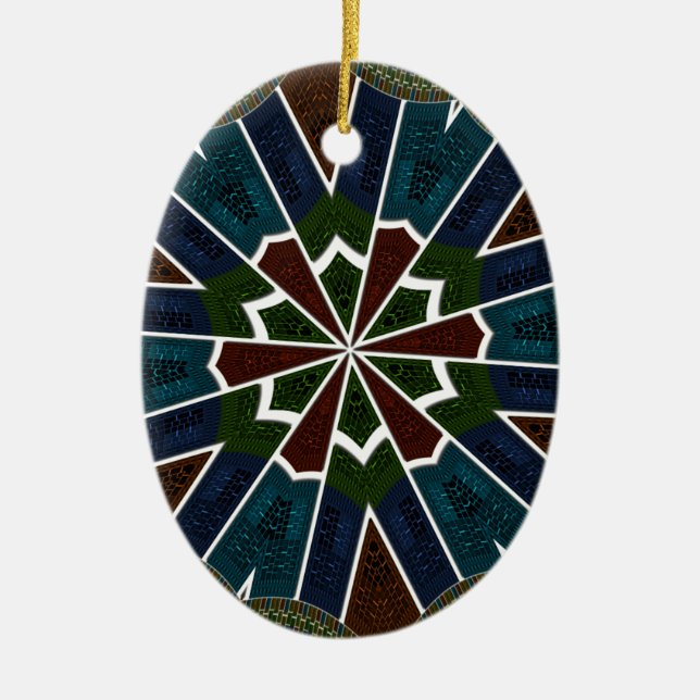 Sari Inspired Design with Intricate Details Ceramic Tree Decoration (Front)