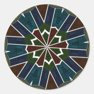 Sari Inspired Design with Intricate Details Classic Round Sticker