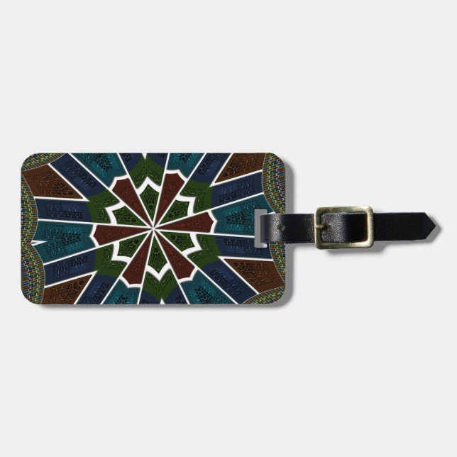 Sari Inspired Design with Intricate Details Luggage Tag (Front Horizontal)