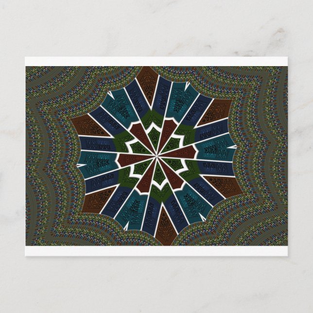 Sari Inspired Design with Intricate Details Postcard (Front)