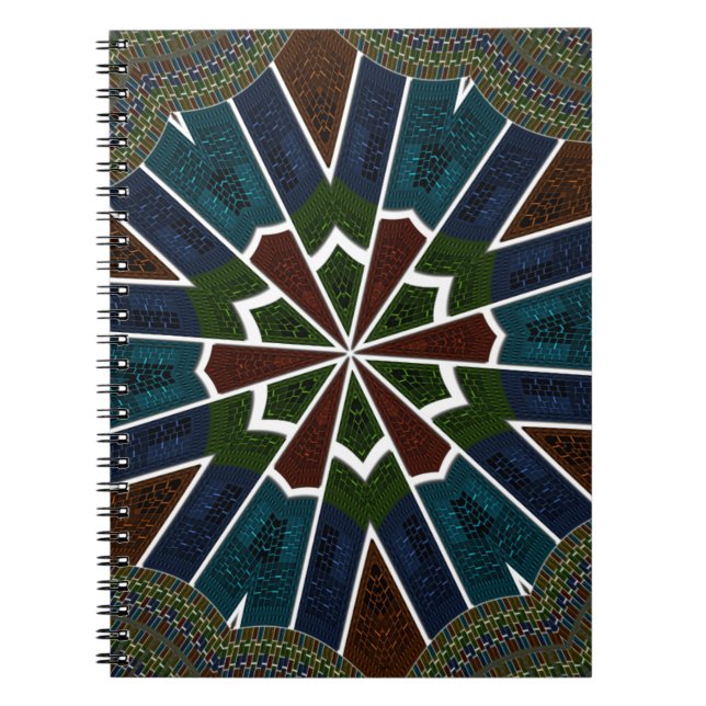 Sari Inspired Design with Intricate Details Spiral Notebook (Front)