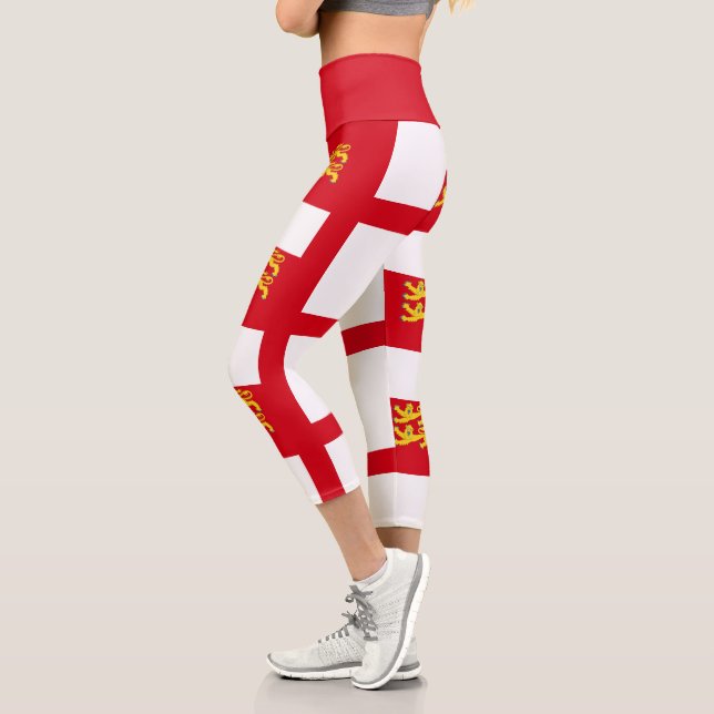 Sark Flag Capri Leggings (Left)