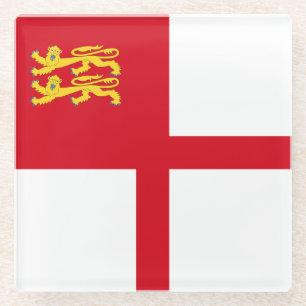 Sark Flag Glass Coaster