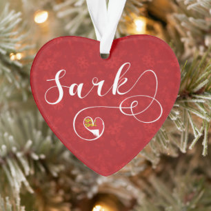 Sark Flag Heart, Channel Islands Ornament