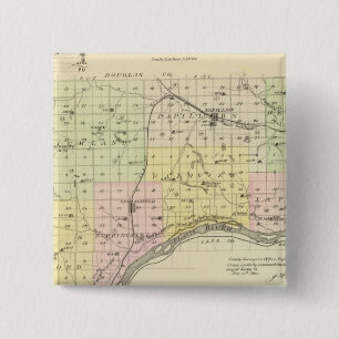 Sarpy County, Nebraska 15 Cm Square Badge