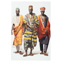 "Sartorial Elegance: Trio of African Men in Tradit