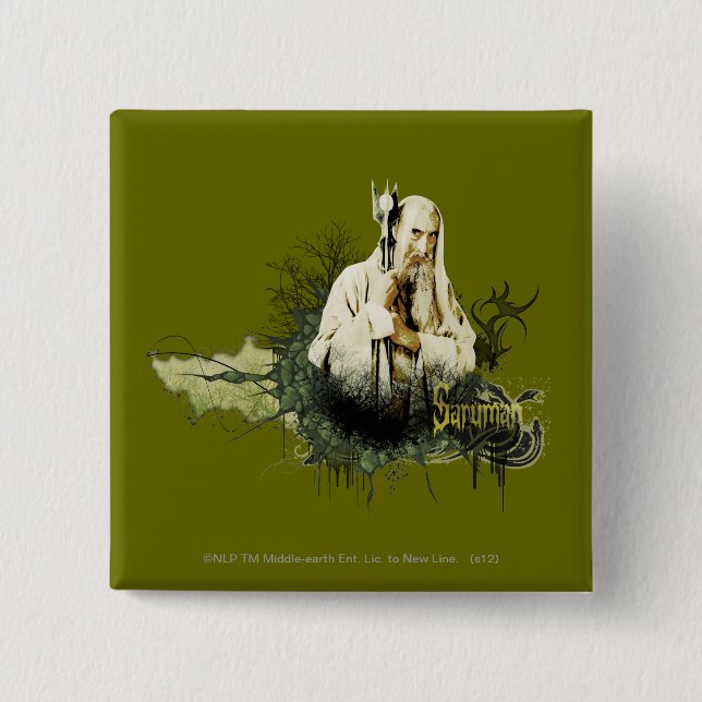 SARUMAN™ Vector Collage 15 Cm Square Badge (Front)