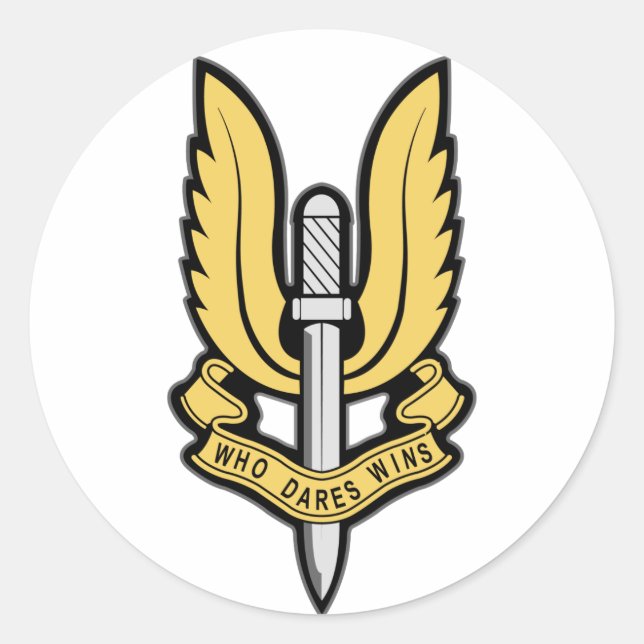 SAS Insignia Classic Round Sticker (Front)