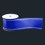 Sash Ribbon spool Custom Satin Ribbon<br><div class="desc">Special occasion or any occasion from dad to grad, pageants to weddings. This satin ribbon is shown in Royal blue with thin silver-color accent stripes. Change color of ribbon and border stripes if desired. Buy your ribbon today and call it a wrap on your next gift giving adventure! Custom ribbon...</div>