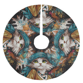 Sasha Catwalk Y2K Graffiti Christmas Tree Skirt