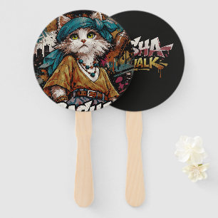 Sasha Catwalk Y2K Graffiti Hand Fan