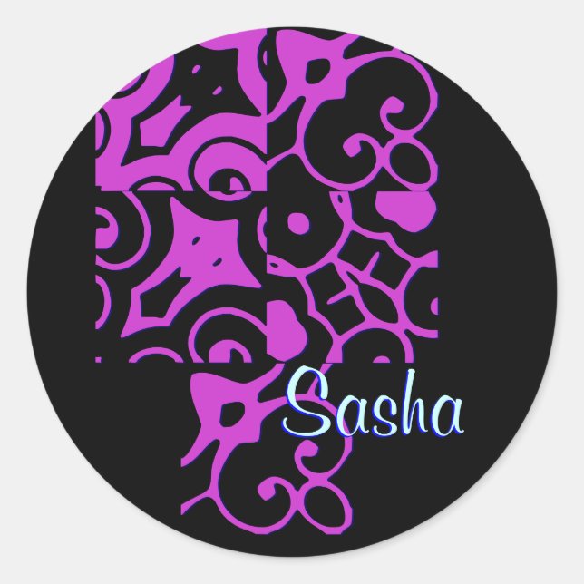 Sasha Designer Name Sticker (Front)