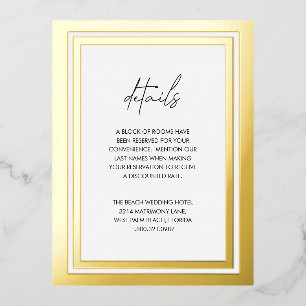 Sasha Modern Wedding Foil Enclosure Card