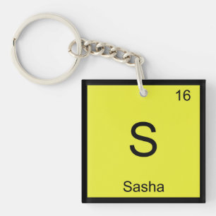 Sasha Name Chemistry Element Periodic Table Key Ring