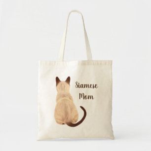Sasha Siamese Cat Mum Kitty Looking Away Back View Tote Bag