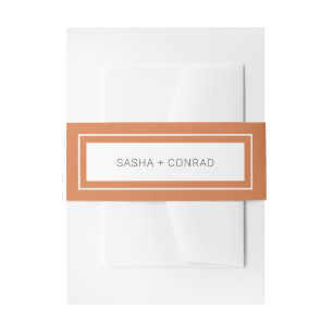 Sasha Sunset Modern Wedding Invitation Belly Band