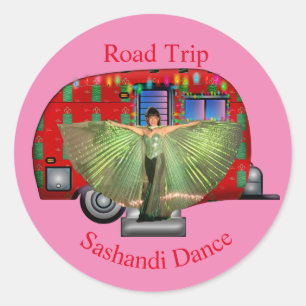 Sashandi Dance Road Trip Thunder_Cove   Classic Round Sticker