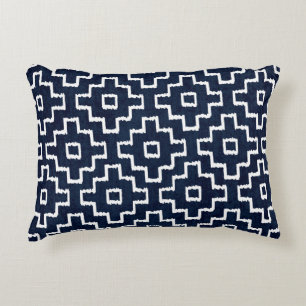 Sashiko seamless indigo dye pattern with tradition decorative cushion
