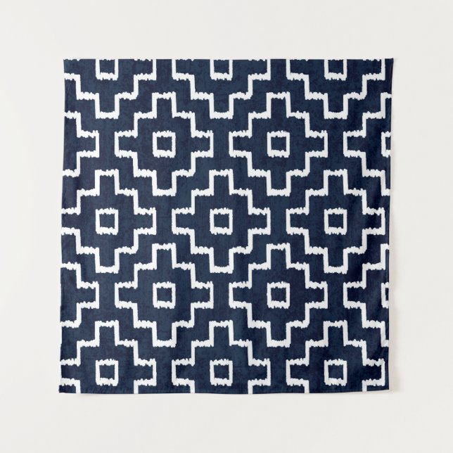Sashiko seamless indigo dye pattern with tradition tapestry (Front)