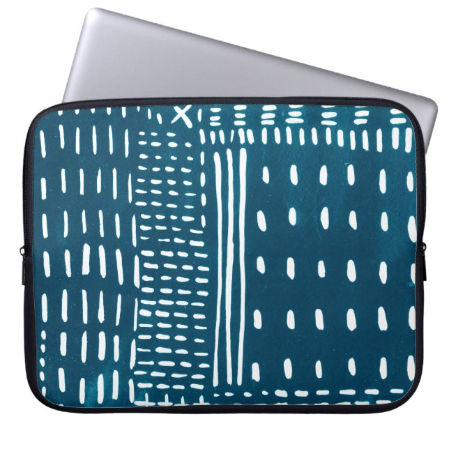 Sashiko Stitches Laptop Sleeve (Front)