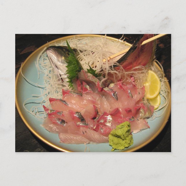 Sashimi 刺身 ... Japanese Food Postcard (Front)