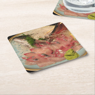 Sashimi 刺身 square paper coaster