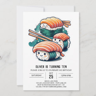 Sashimi Children Birthday Invitation
