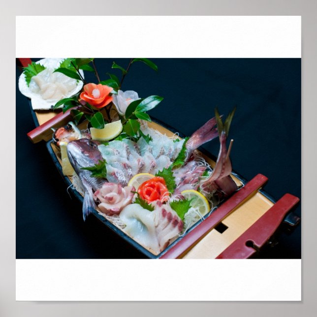 Sashimi in Japan, Japanese Cuisine Poster (Front)