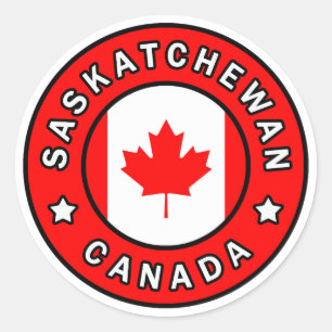 Saskatchewan Canada Classic Round Sticker
