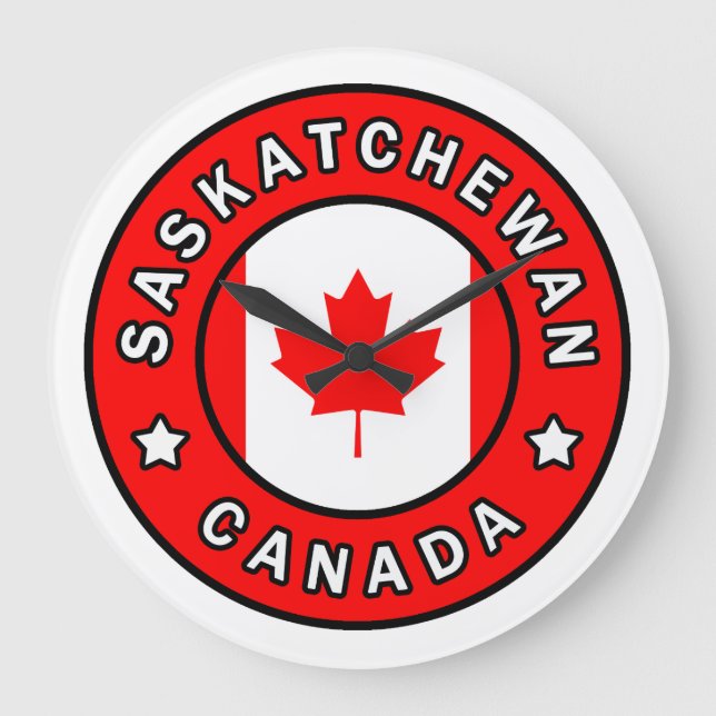 Saskatchewan Canada Large Clock (Front)